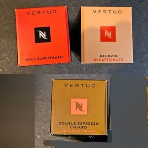 Nespresso VERTUO pods - MIX Half Caff + Melozi Decaf + Chiaro Decaf- 3 Boxes NEW